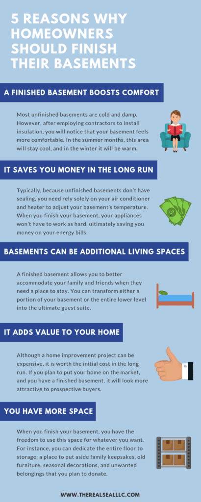 5 Reasons Why Homeowners Should Finish Their Basements
