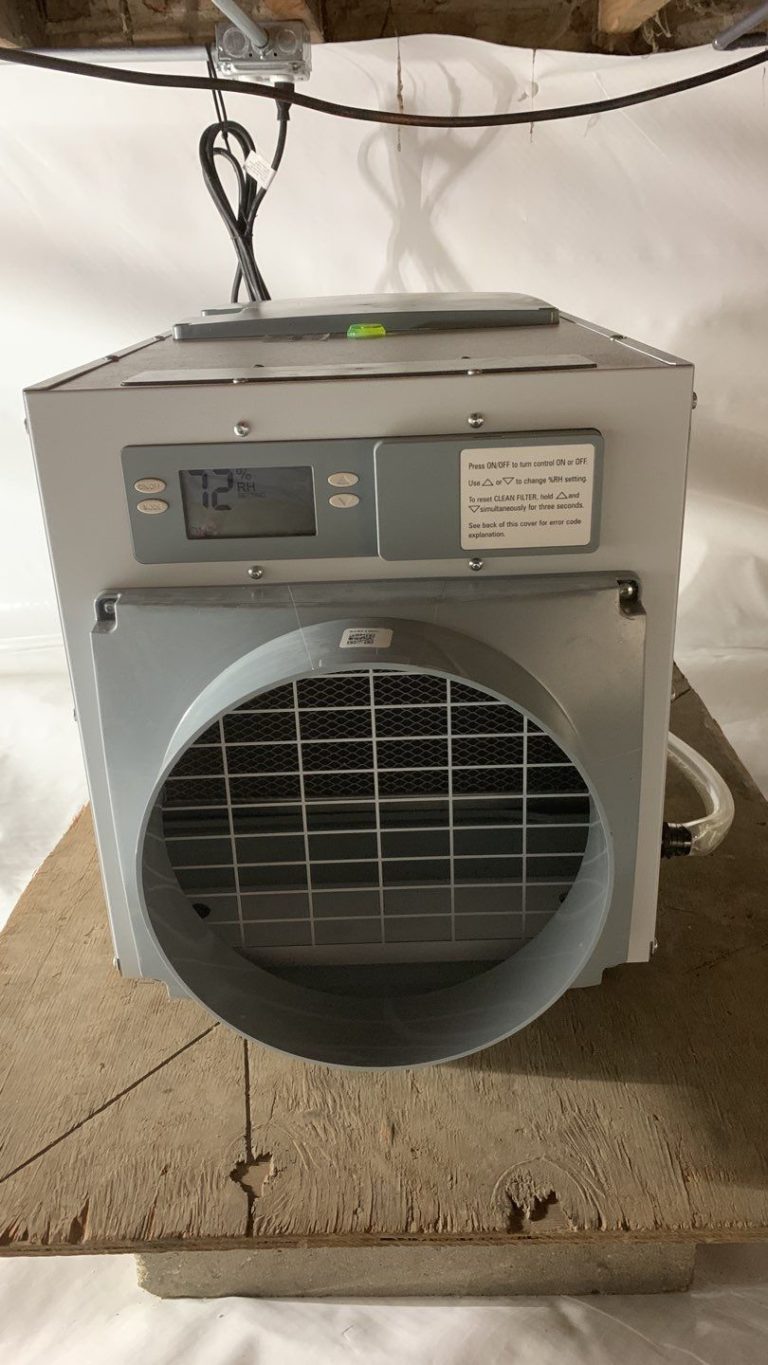 Crawl space dehumidifier