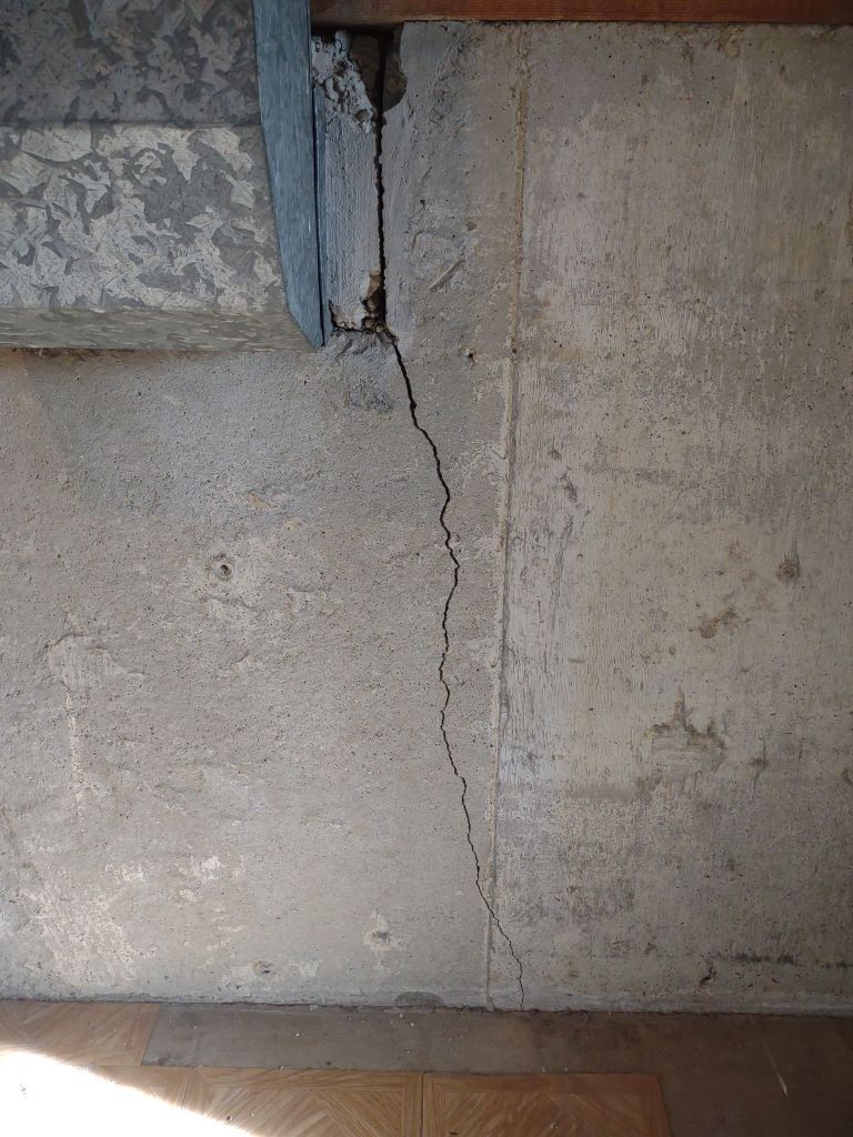 Diagnonal/vertical crack in basement wall