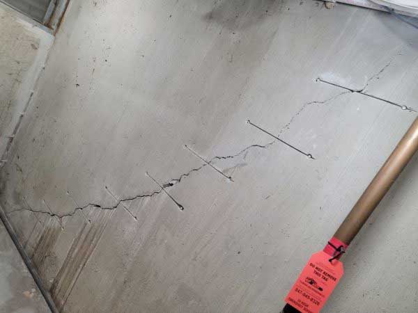 CARBON FIBER STAPLES FOR FOUNDATION CRACK REPAIRS