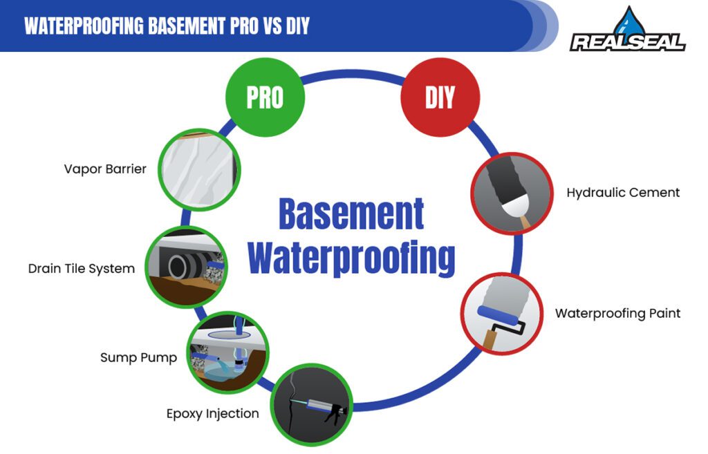 Waterproofing Basement Walls From Inside? (DIY vs. Professional)