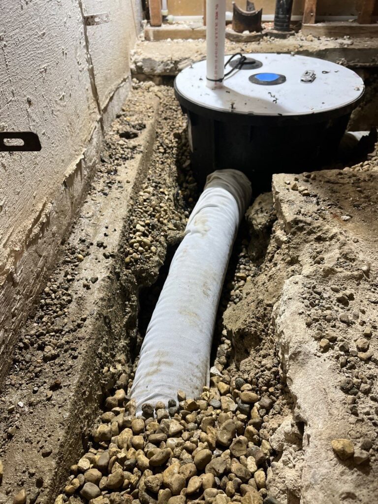 drain tile and sump pump