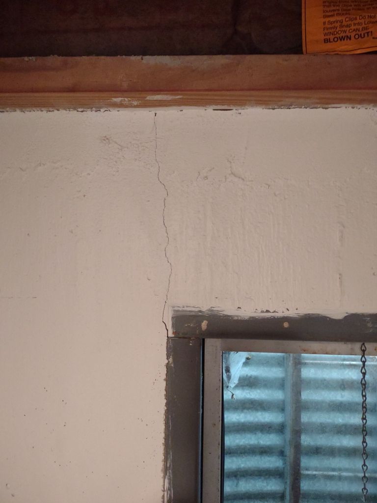 crack near window