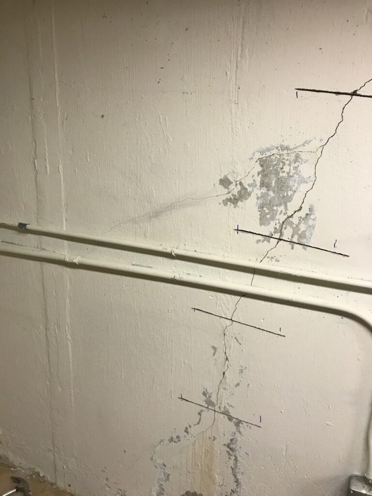 foundation cracks and staples