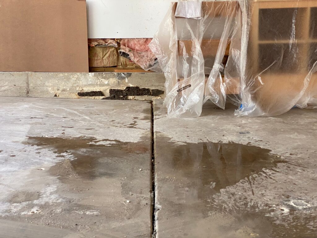 sunken interior slab