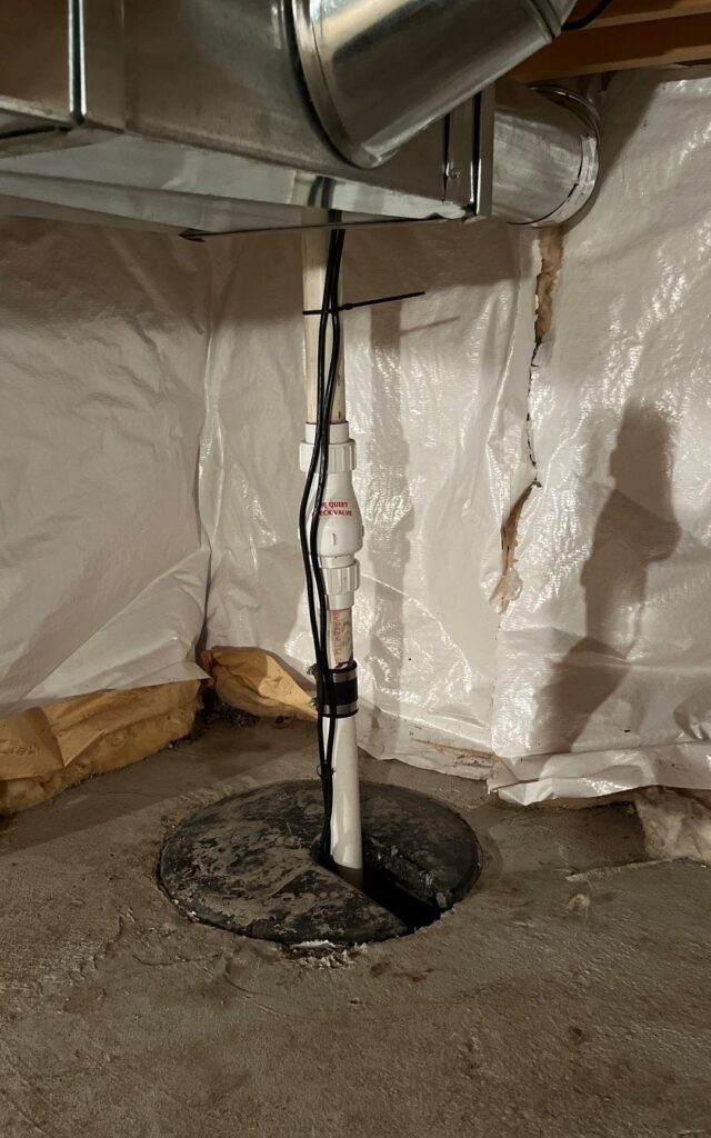 sump pump in crawl space