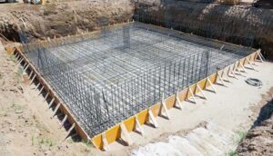foundation with rebar