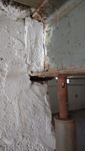 Basement support beams run across the top of your foundation and reinforce your floor joists.