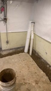 A vapor barrier in a basement protects the area from moisture damage and keeps it comfortably dry by reducing the amount of moisture coming through the foundation walls.