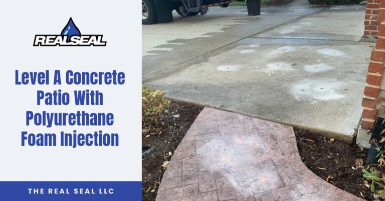 Level A Concrete Patio With Polyurethane Foam Injection