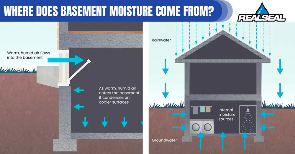 where does basement moisture come from