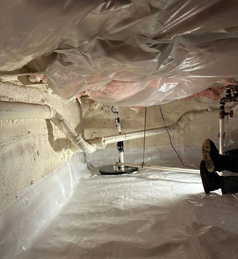 Crawl space encapsulation is also crucial in keeping the crawl space clean and dry. It is a sealing technique that lines the floors and walls with overlapping sheets of thick plastic. The plastic will keep the moisture out. It will also keep the air in the crawl space cleaner, so you will have cleaner air throughout the home.
